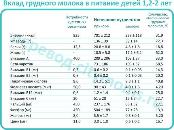 длительное кормление грудью
