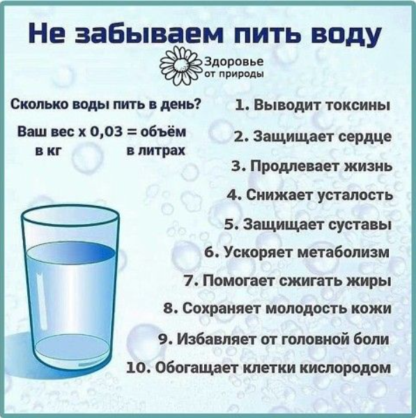 не забываем пить воду
